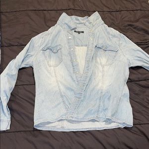button up denim top